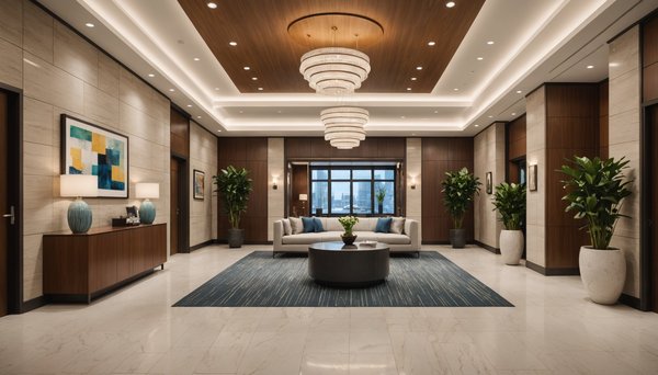 Décoration de hall d'immeuble pour promoteurs immobiliers : optimisez vos espaces
